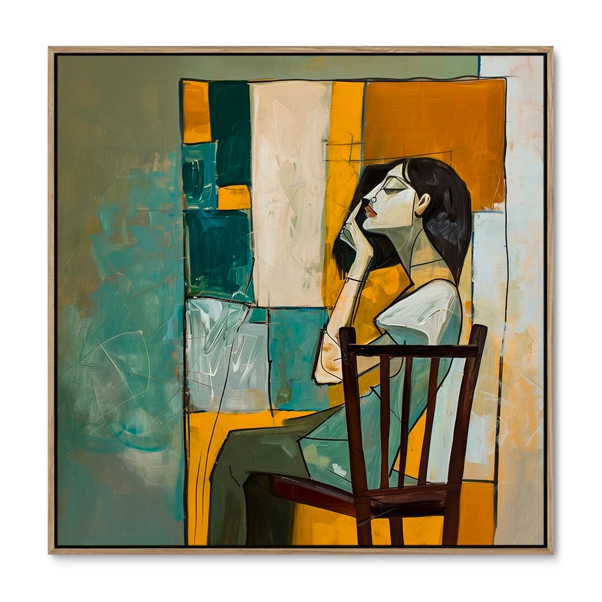 Restful Reflection - 60x60 cm. - Ege ramme