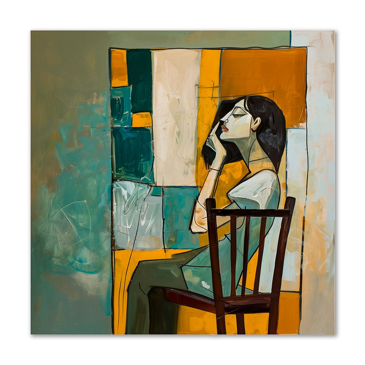 Restful Reflection - 60x60 cm. - Ingen