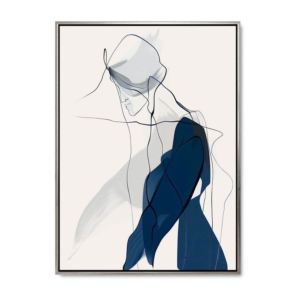 Shades of Elegance - 70x100 cm. - Sølv ramme