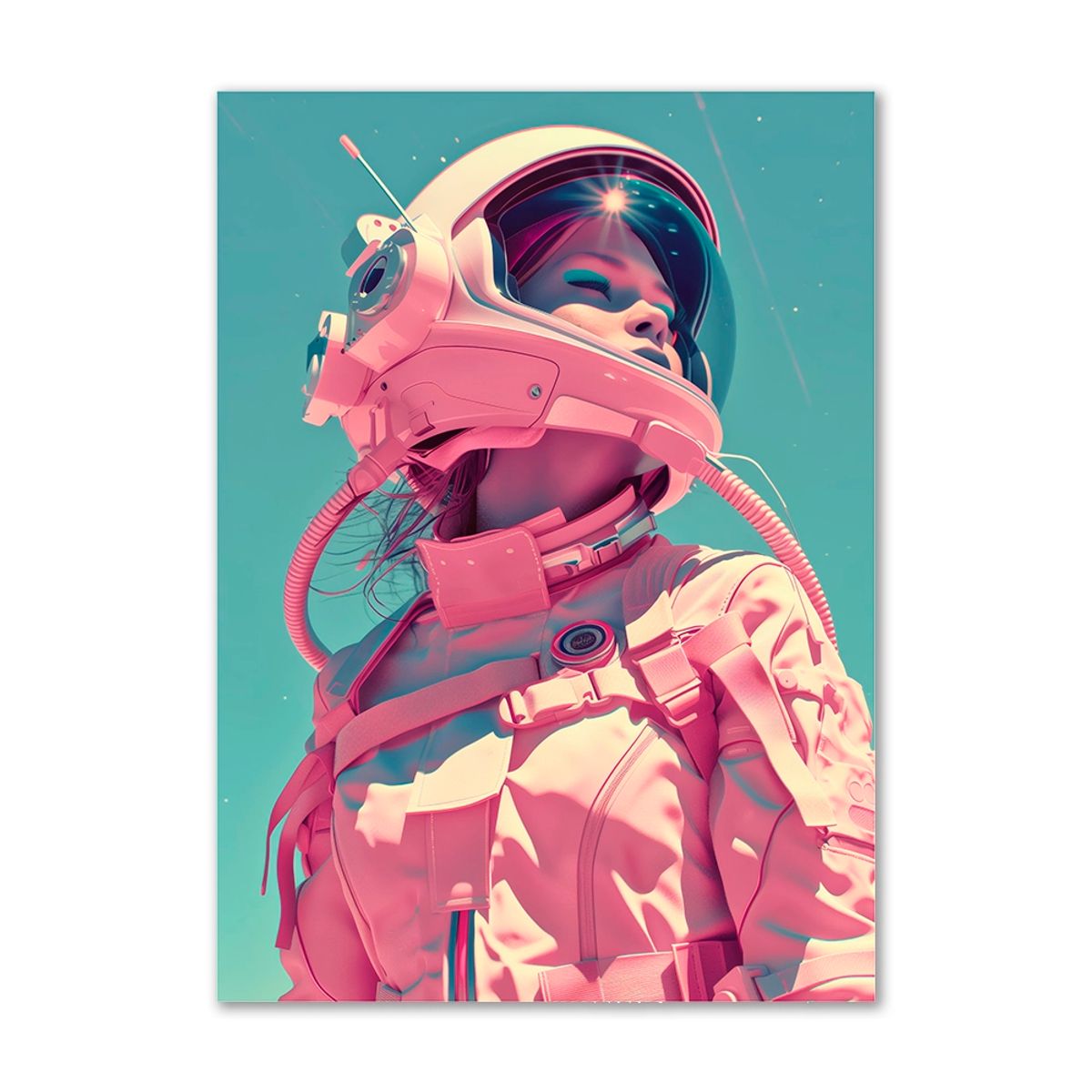 Space Chick - 60x80 cm. - Ingen