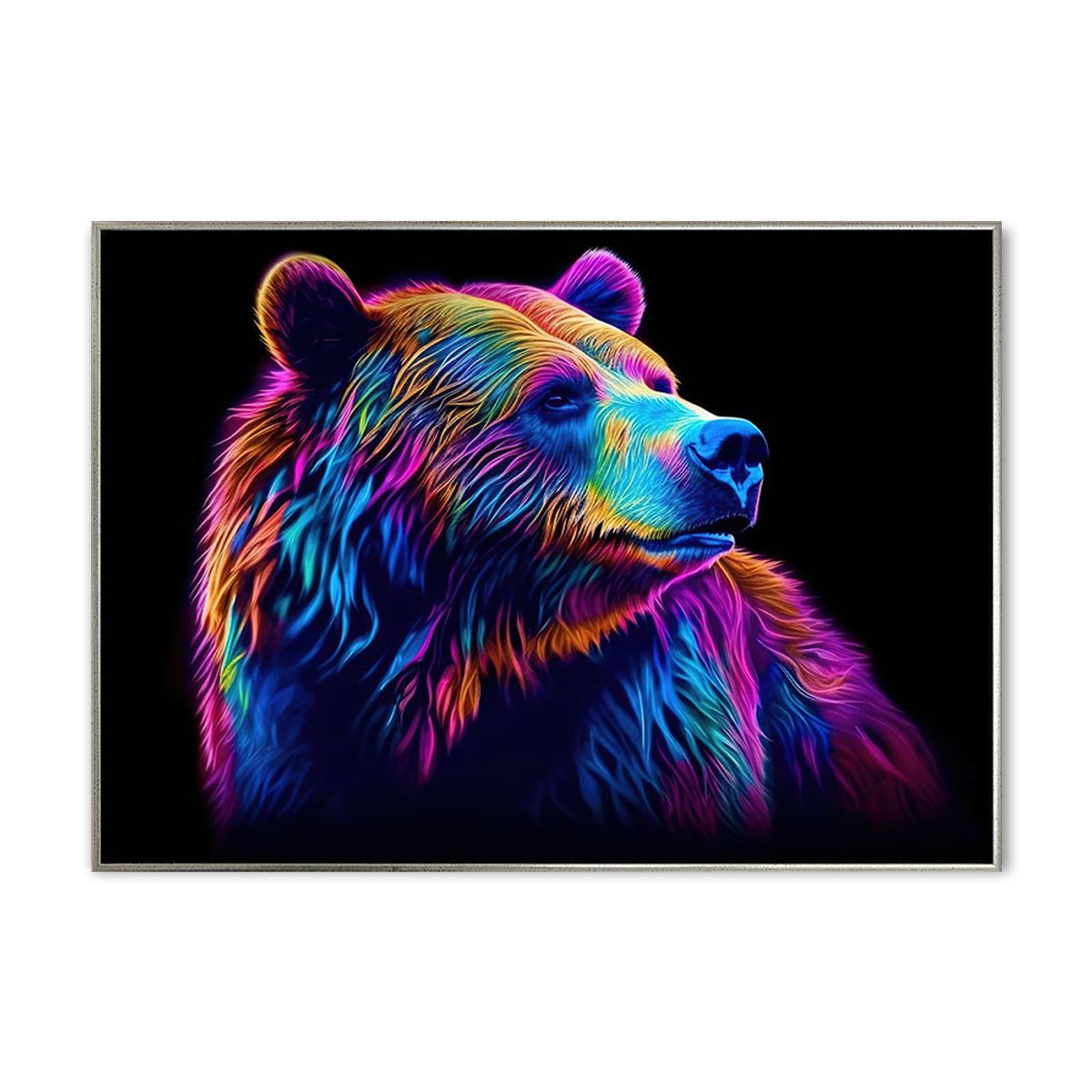 Bear - 70x100 cm - Sølv svæveramme