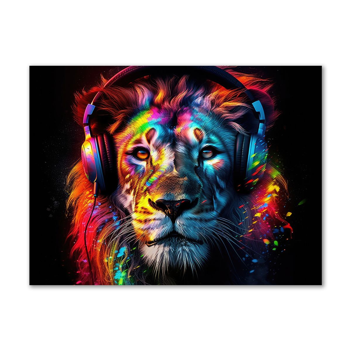 DJ Lion - 90x120 cm - Uden svæveramme