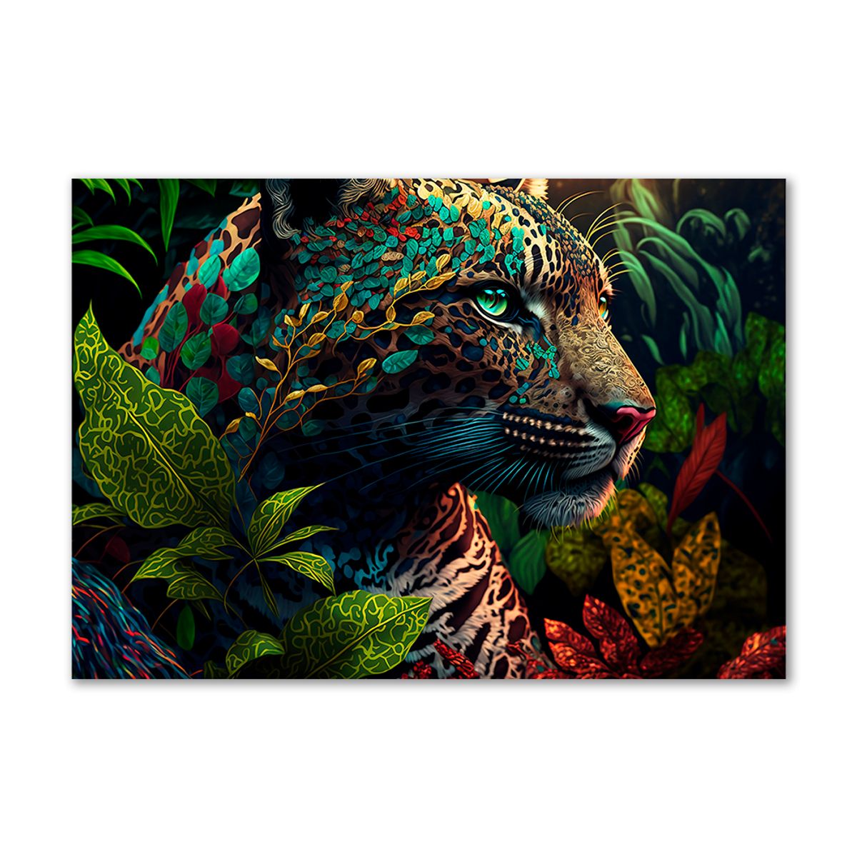 Jungle Leopard - 70x100 cm - Uden svæveramme