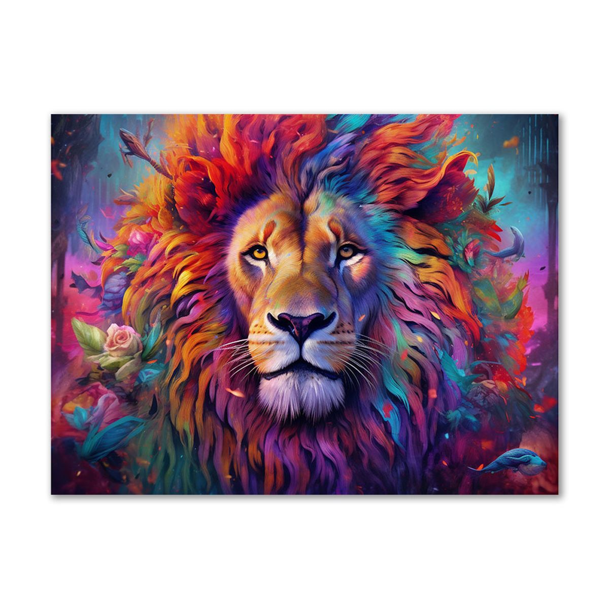 Party Lion - 90x120 cm - Uden svæveramme