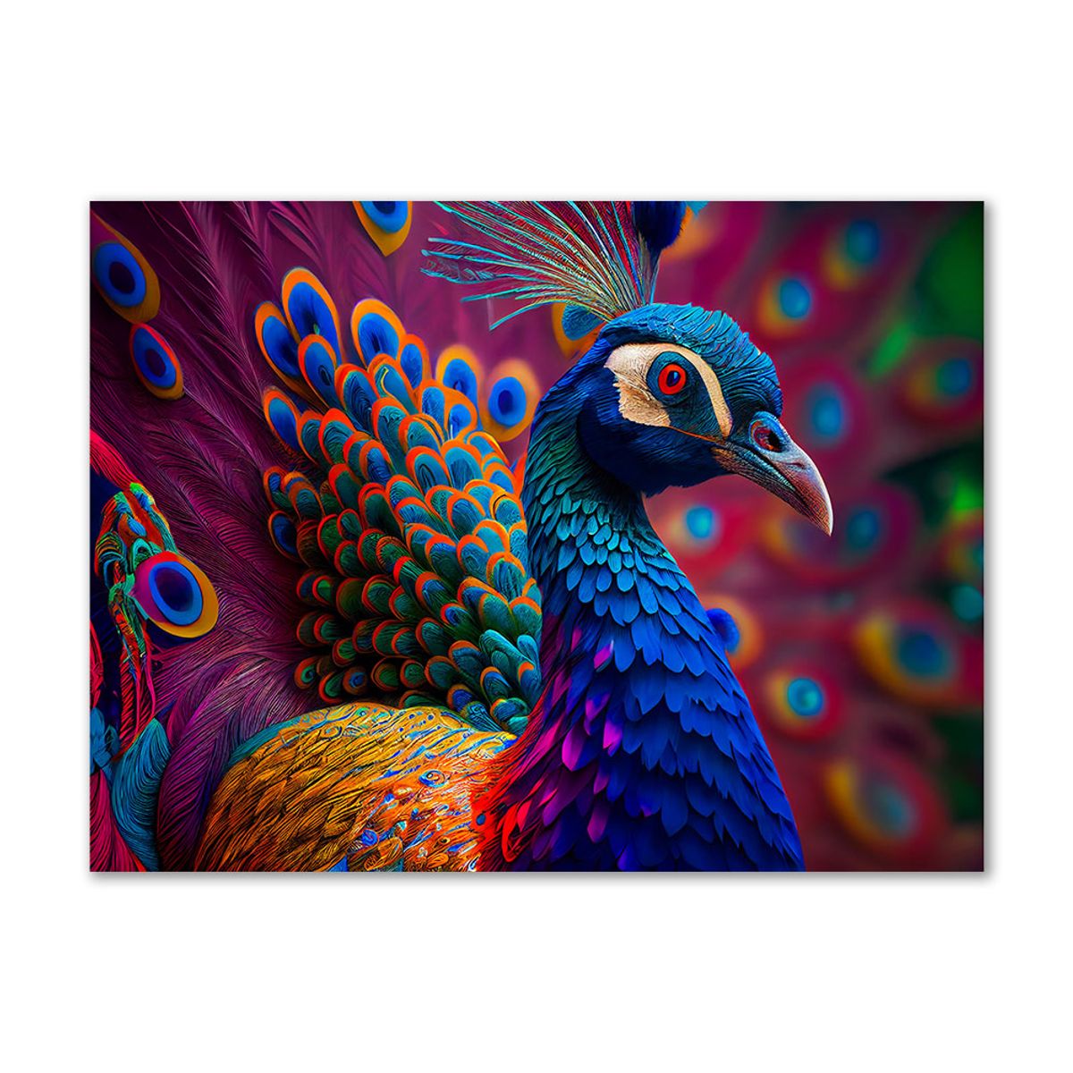 Peacock 01 - 90x120 cm - Uden svæveramme