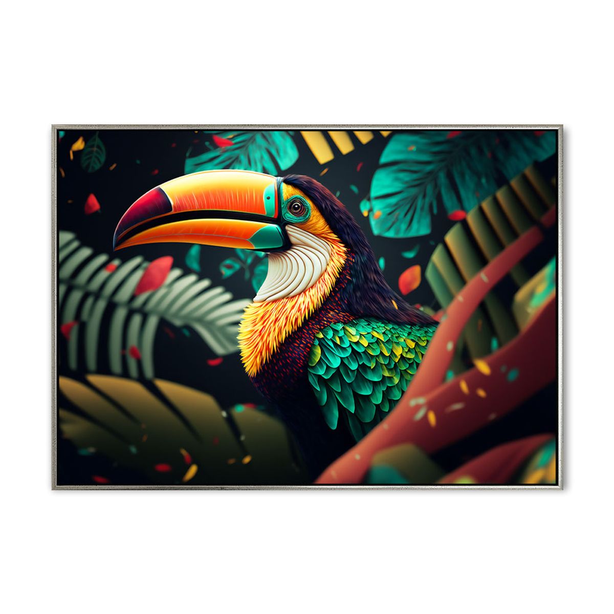 Tucan - 70x100 cm - Sølv svæveramme