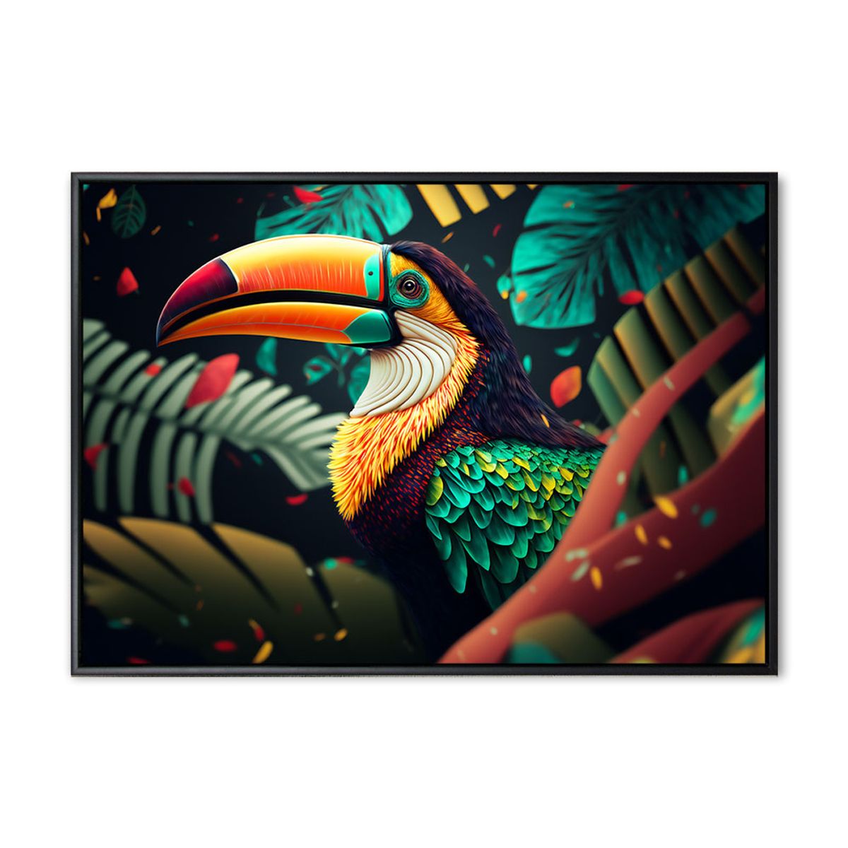 Tucan - 70x100 cm - Sort svæveramme