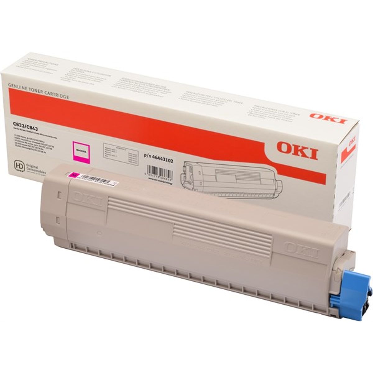 Magenta lasertoner 46443102 - OKI - 10.000 sider.