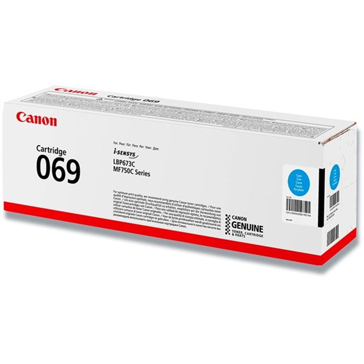 Cyan lasertoner 069 C - Canon - 1.900 sider.