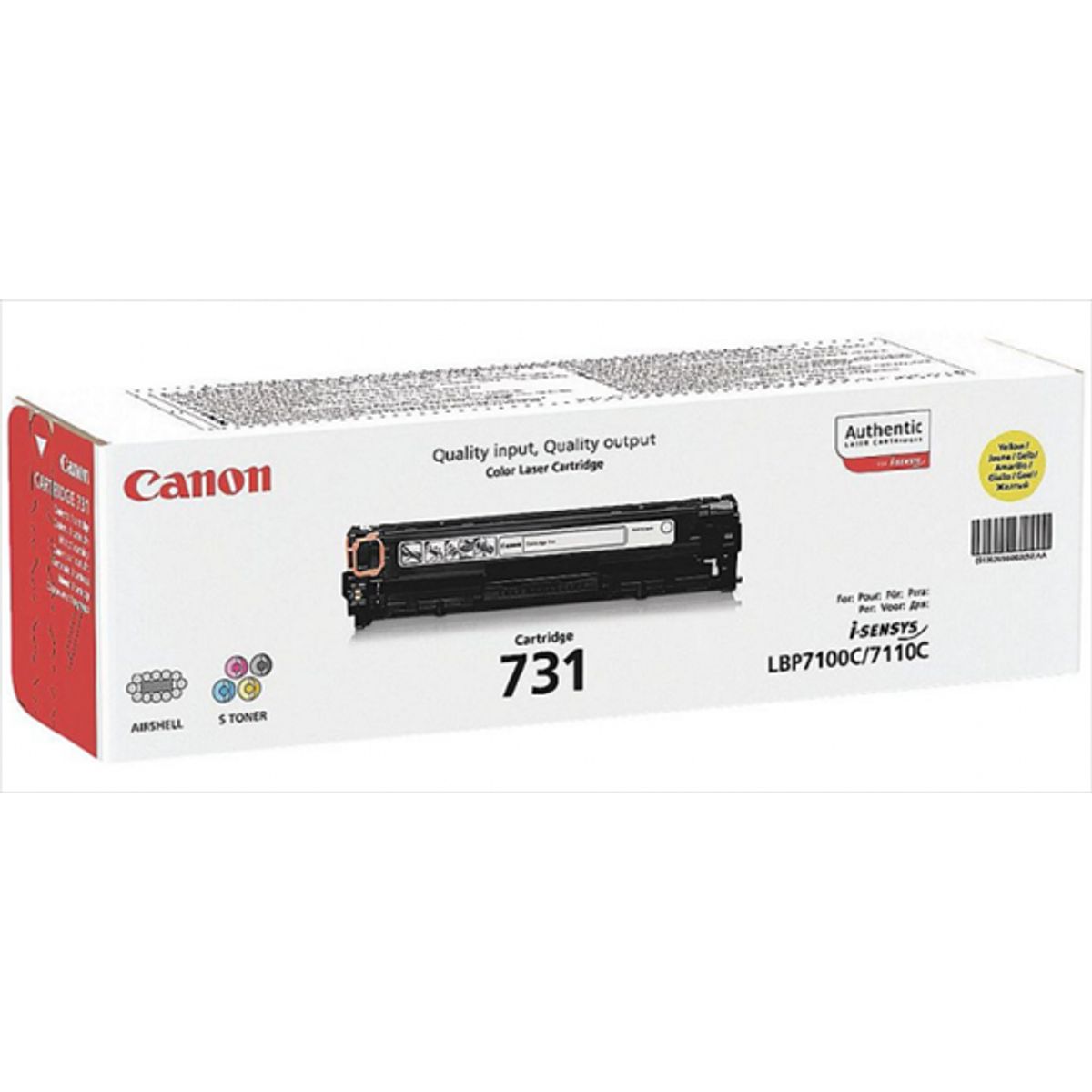 Gul lasertoner - Canon 731Y - 1.500 sider.