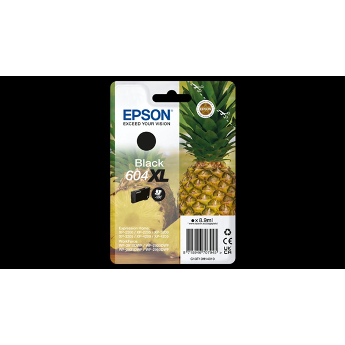 Sort blækpatron - Epson 604XL - original - 8,9 ml.