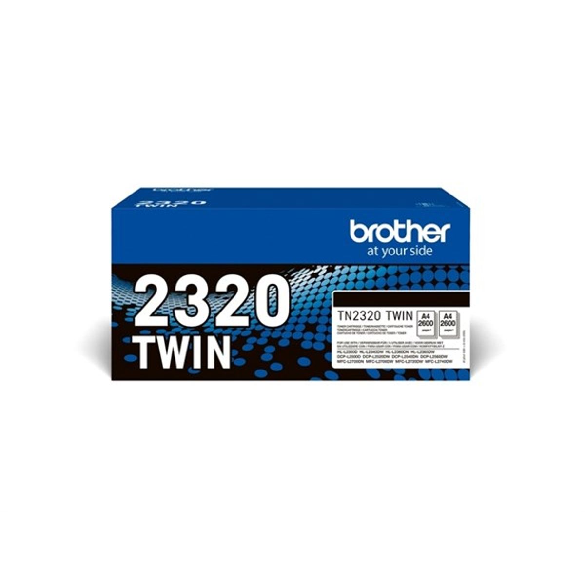 2-pak Sort lasertoner - Brother TN-2320 TWIN - 2 x 2.600 sider