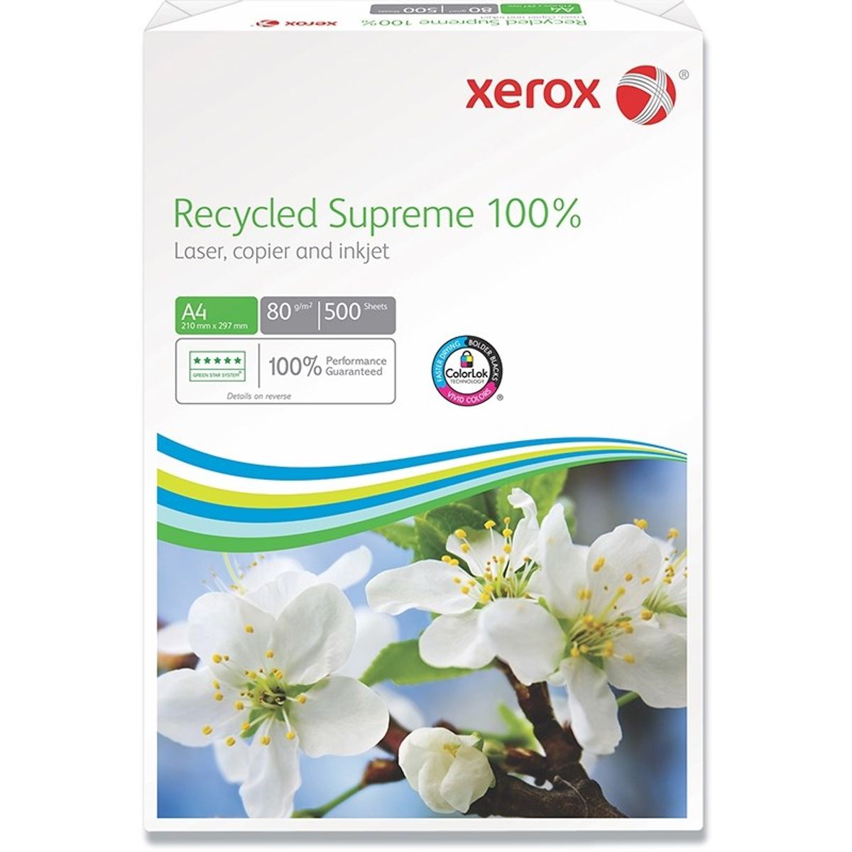 100% GENBRUG â» Kopipapir Xerox Recycled Supreme A4 - 80gr. - 500 ark