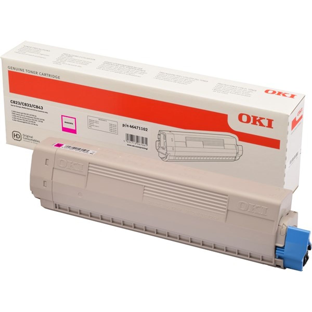 Magenta lasertoner - OKI 46471102 - 7.000 sider