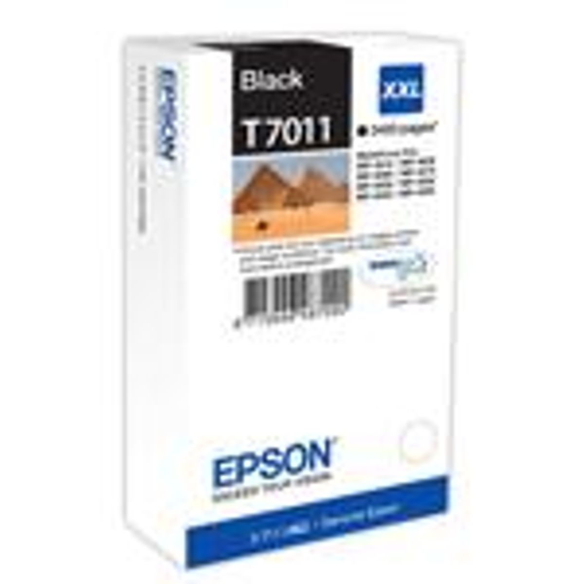 Sort blækpatron - Epson T7011XXL - 3.400sider