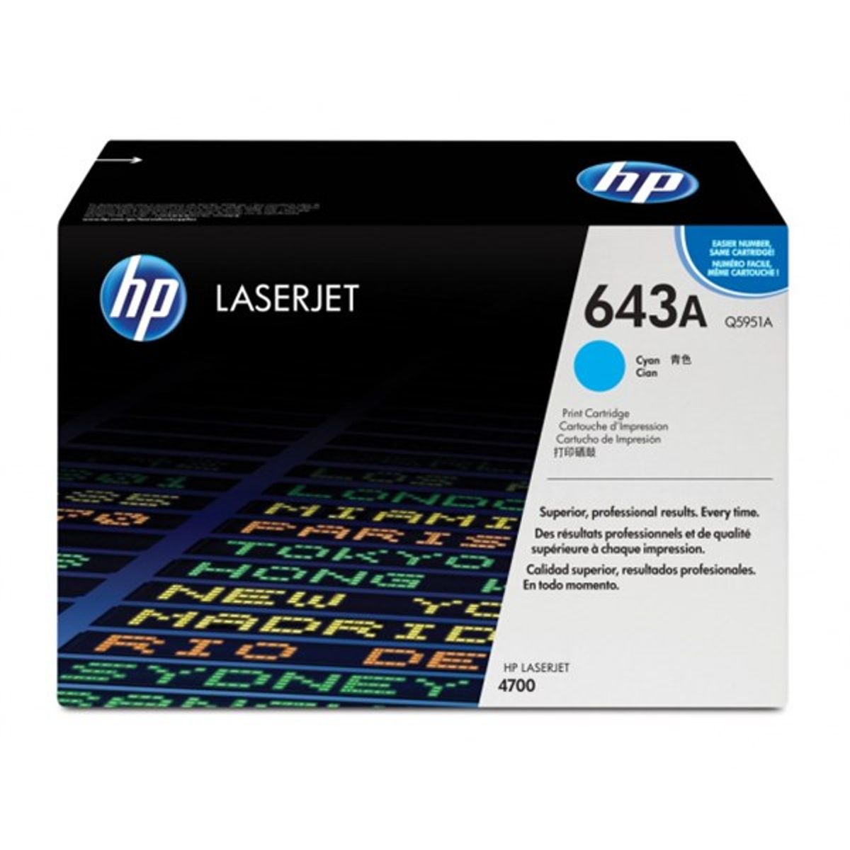 Cyan lasertoner Q5951A - HP - 11.000 sider.