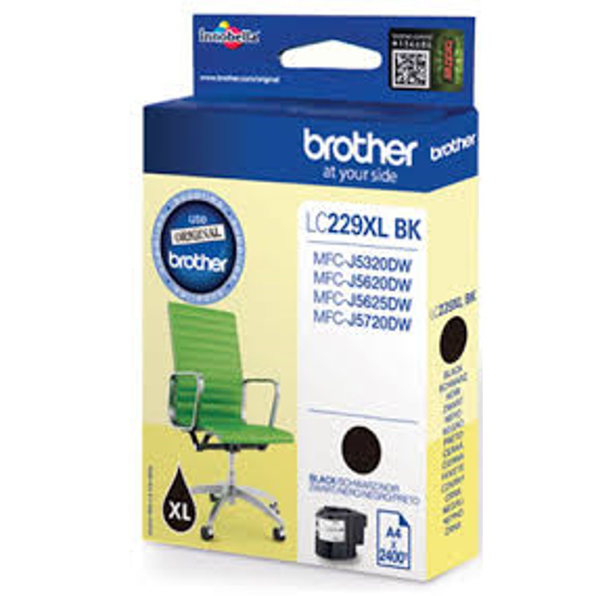 Sort blækpatron - Brother LC229XLBK - 48,2ml