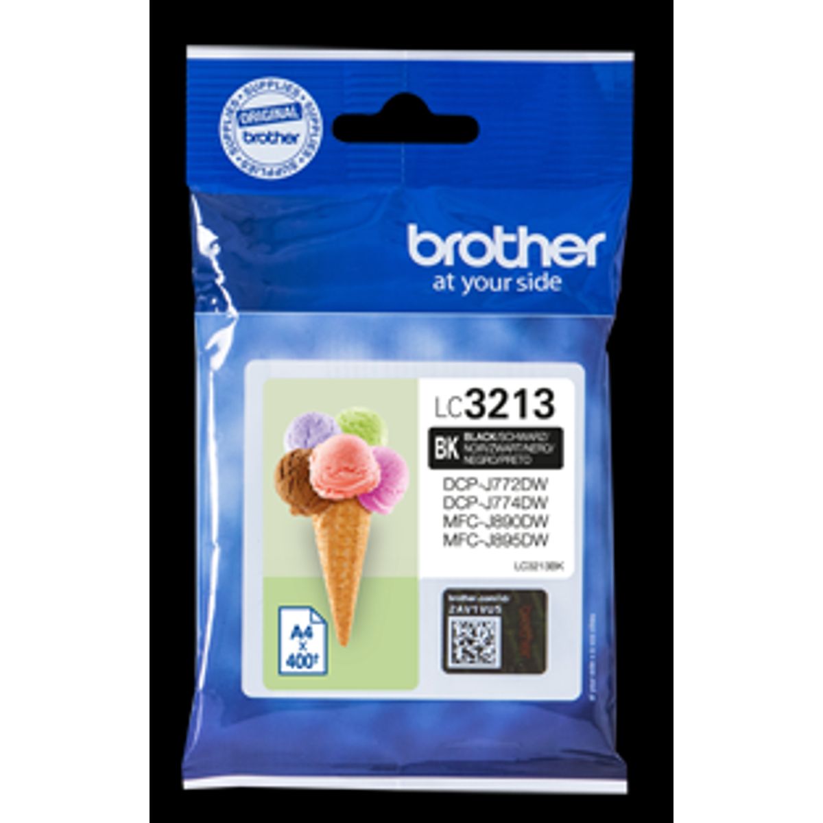 Sort blækpatron - Brother LC3213BK - 9,1 ml