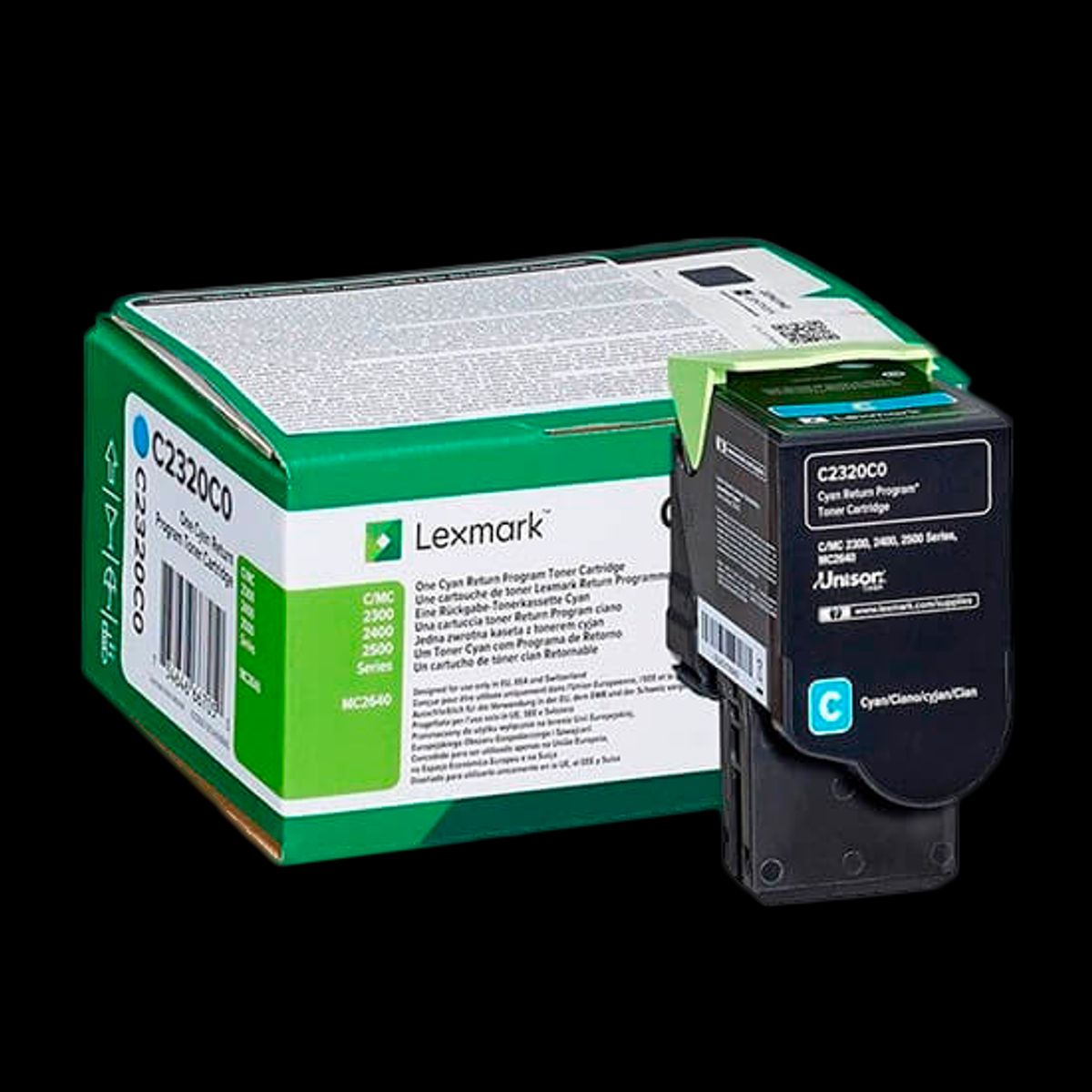 Cyan lasertoner - Lexmark C2320C0 - 1.000 sider