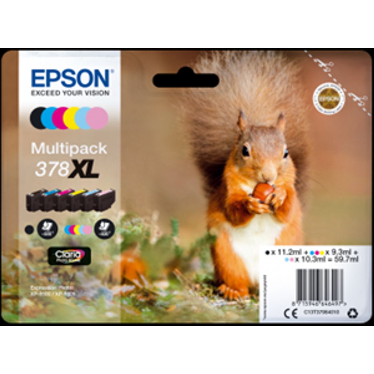 6-Pak B/C/M/Y/LC/LM patroner - Epson 378XL -