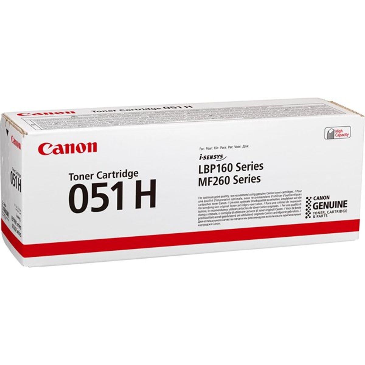 Sort lasertoner CRG-051H - Canon - 4.100 sider.