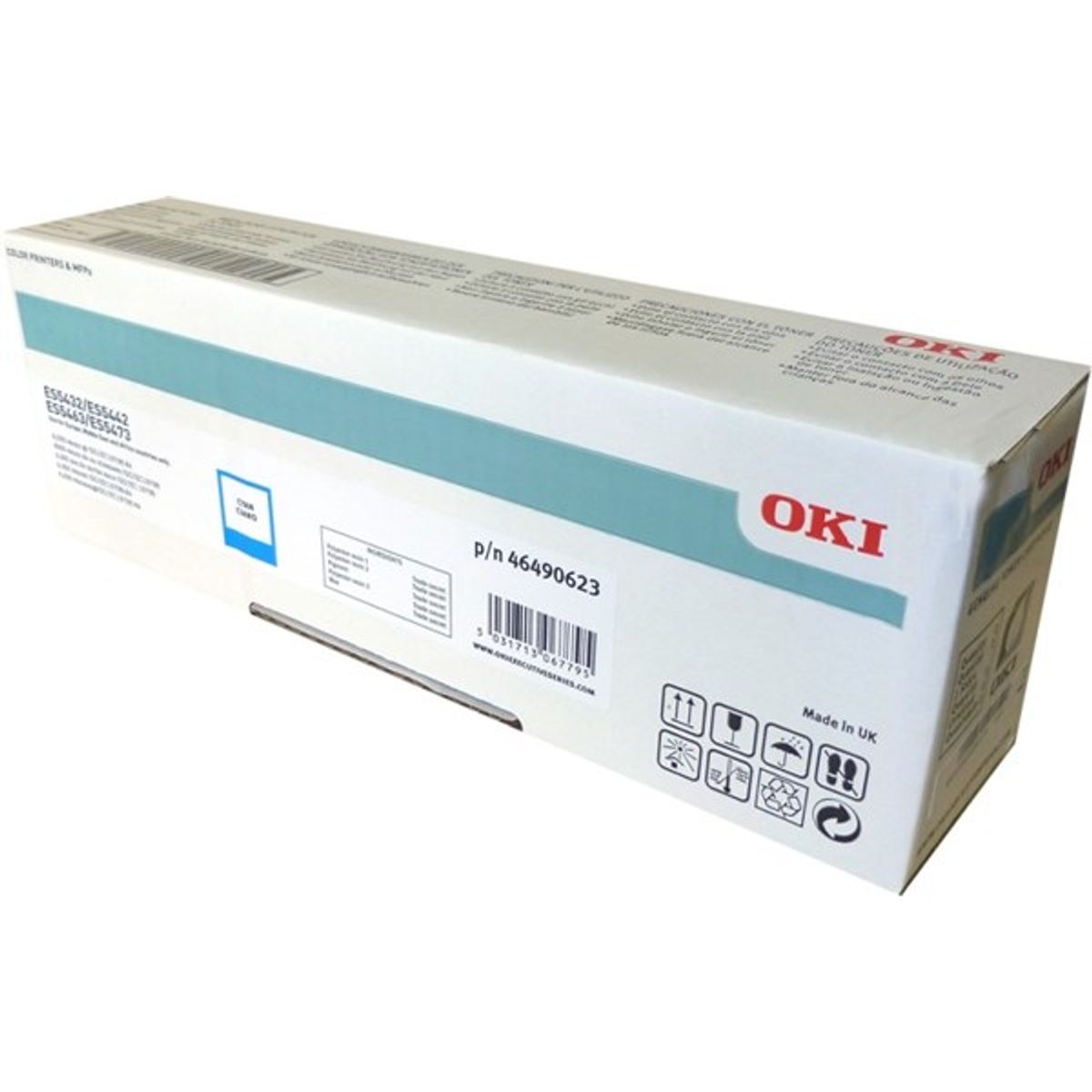 Cyan lasertoner 46490623 - OKI - 6.000 sider