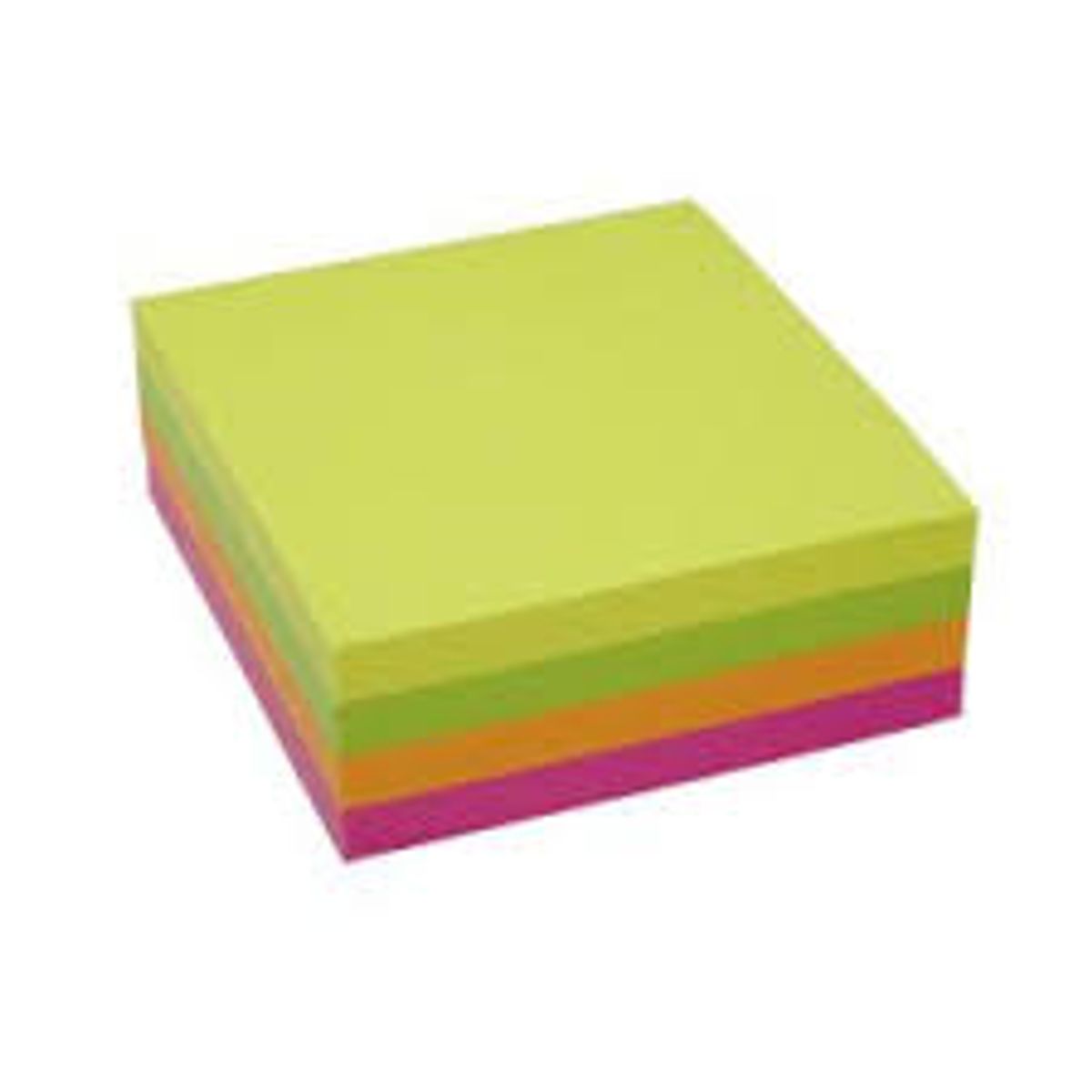 Notes Stick'N NEON Cube 4 neon farver 76x76mm 320 ark