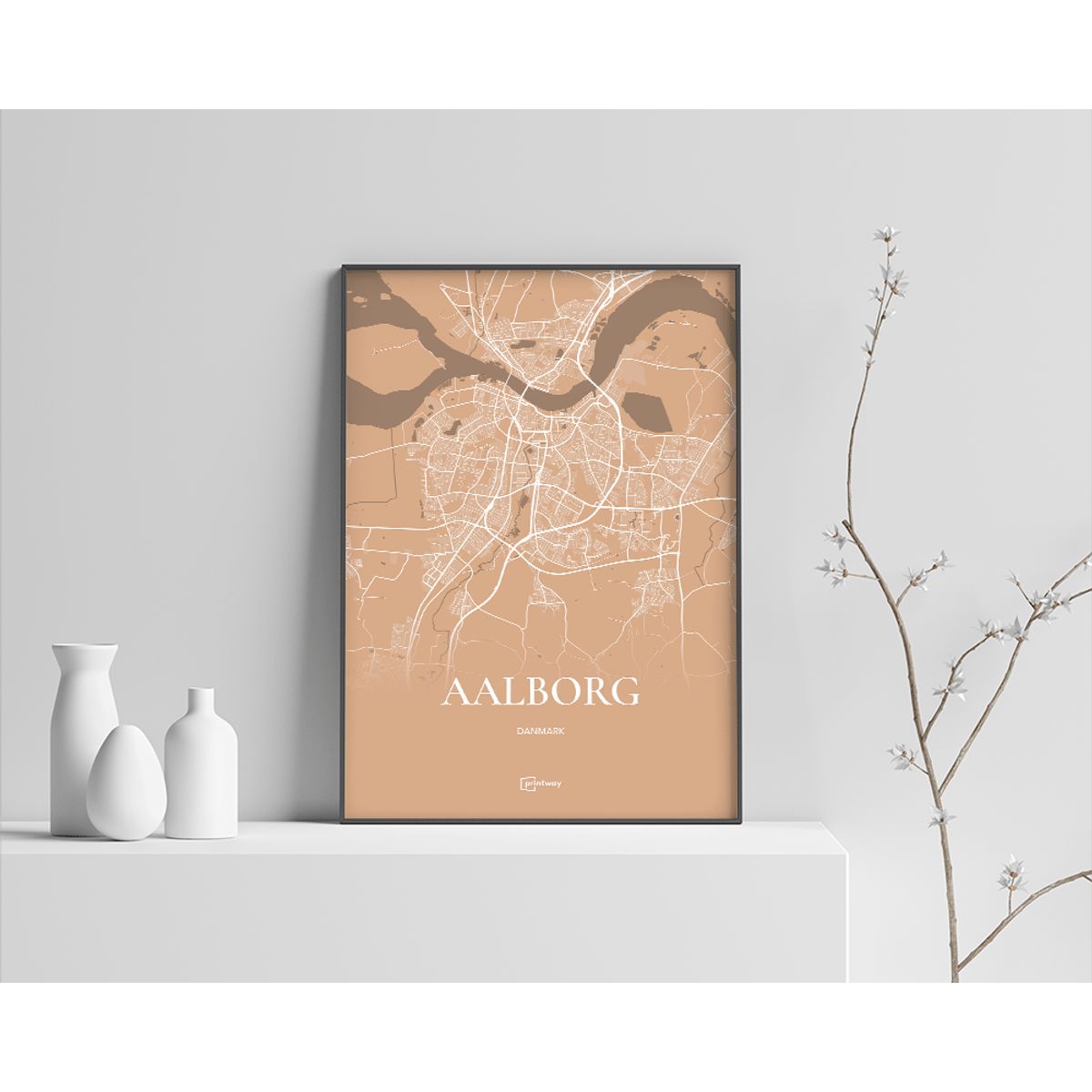 Aalborg Plakaten Fuldt kort Guld 70×100 cm (B1)