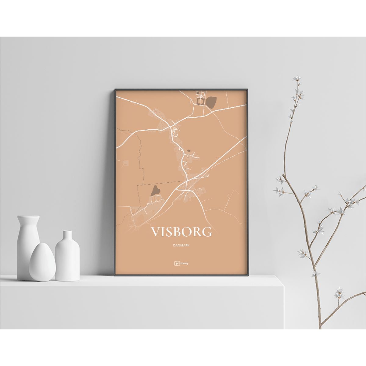 Visborg Plakaten Fuldt kort Guld 42×60 cm (A2)