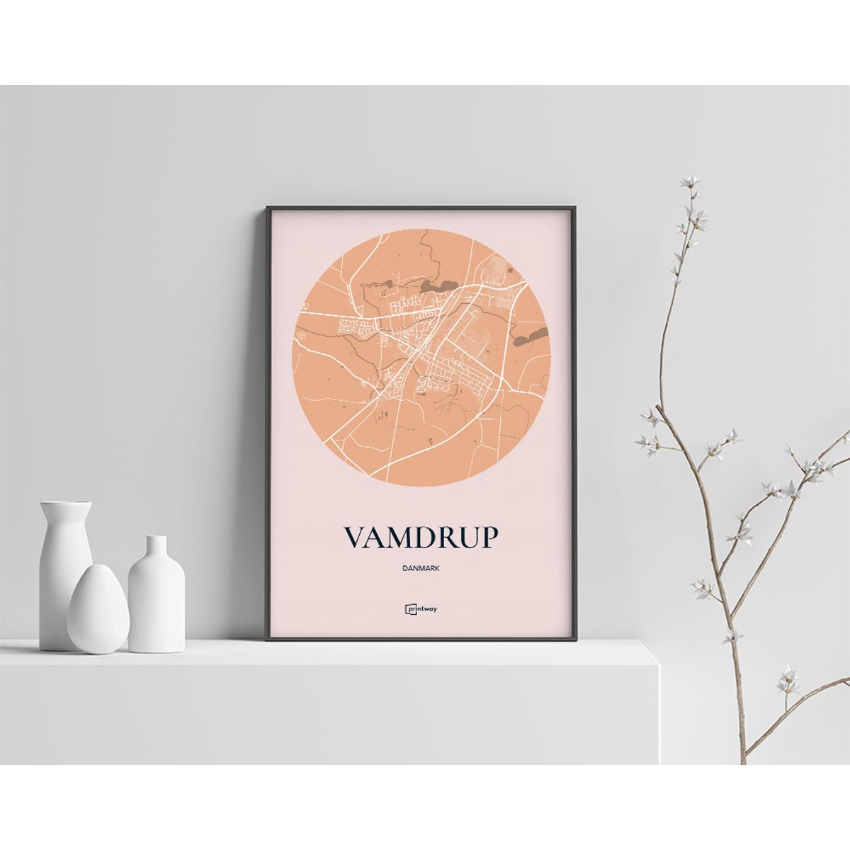 Vamdrup Plakaten Rundt kort Guld 42×60 cm (A2)