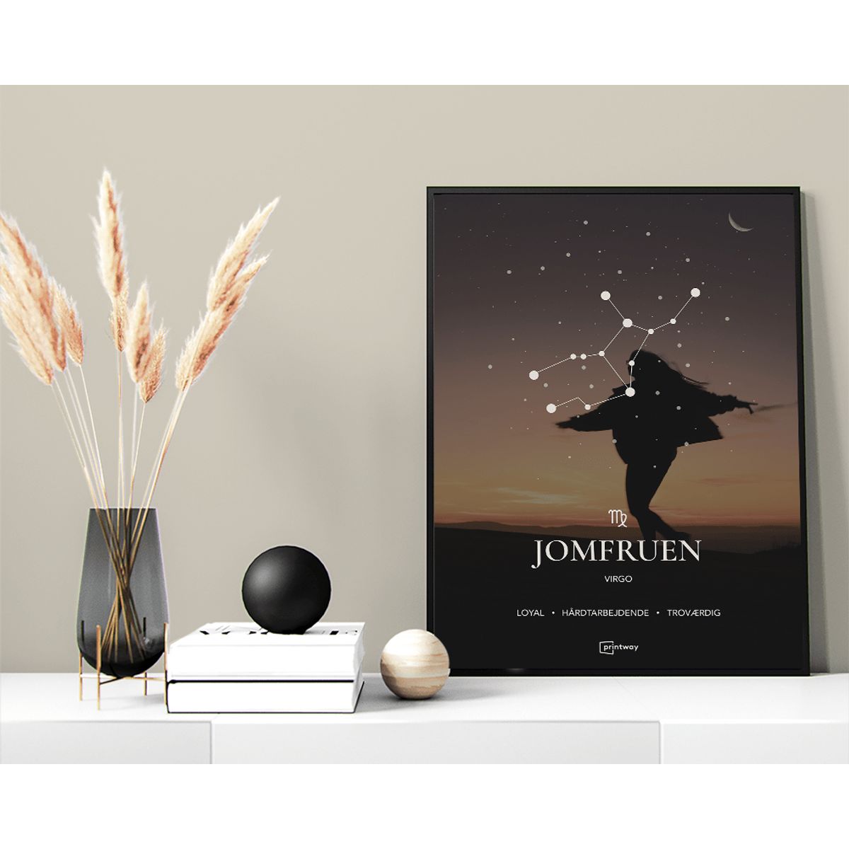 Jomfruen Stjernetegn Plakat Motiv 70×100 cm (B1)