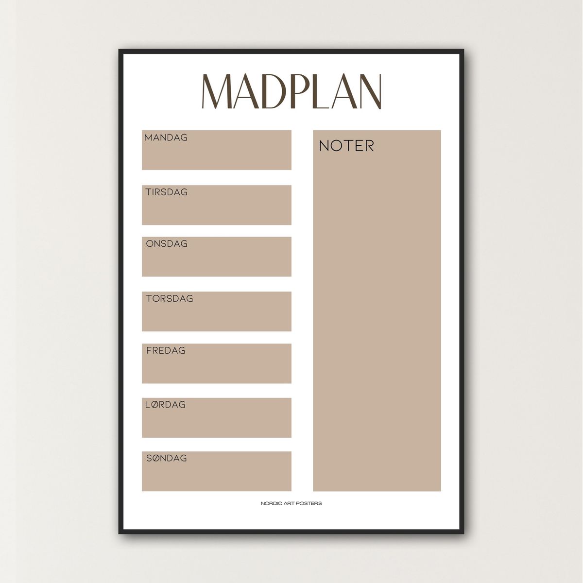 Madplanen 30x40cm Med lys ramme