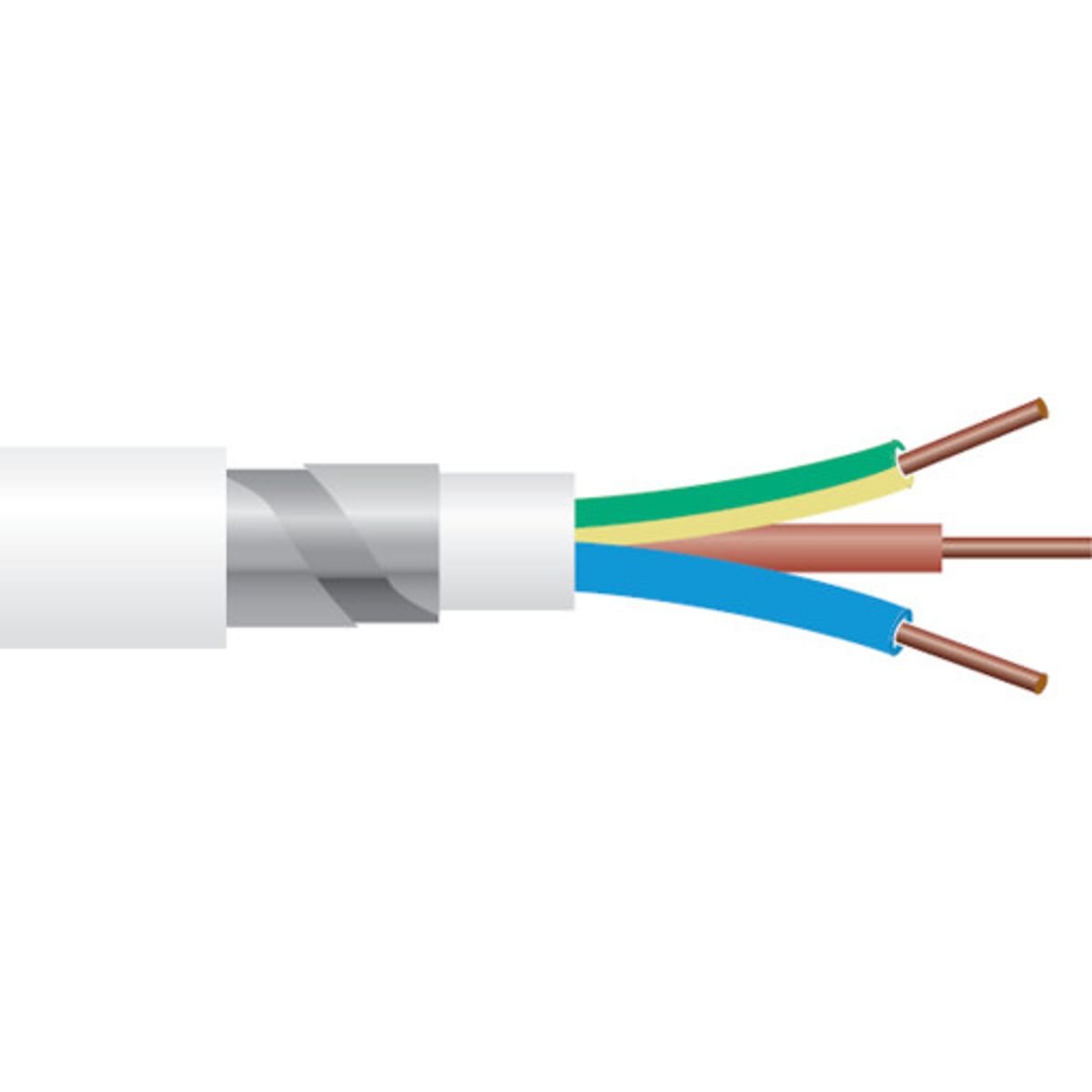 100 meter NKT installationskabel 4x1,5mm², pr. meter