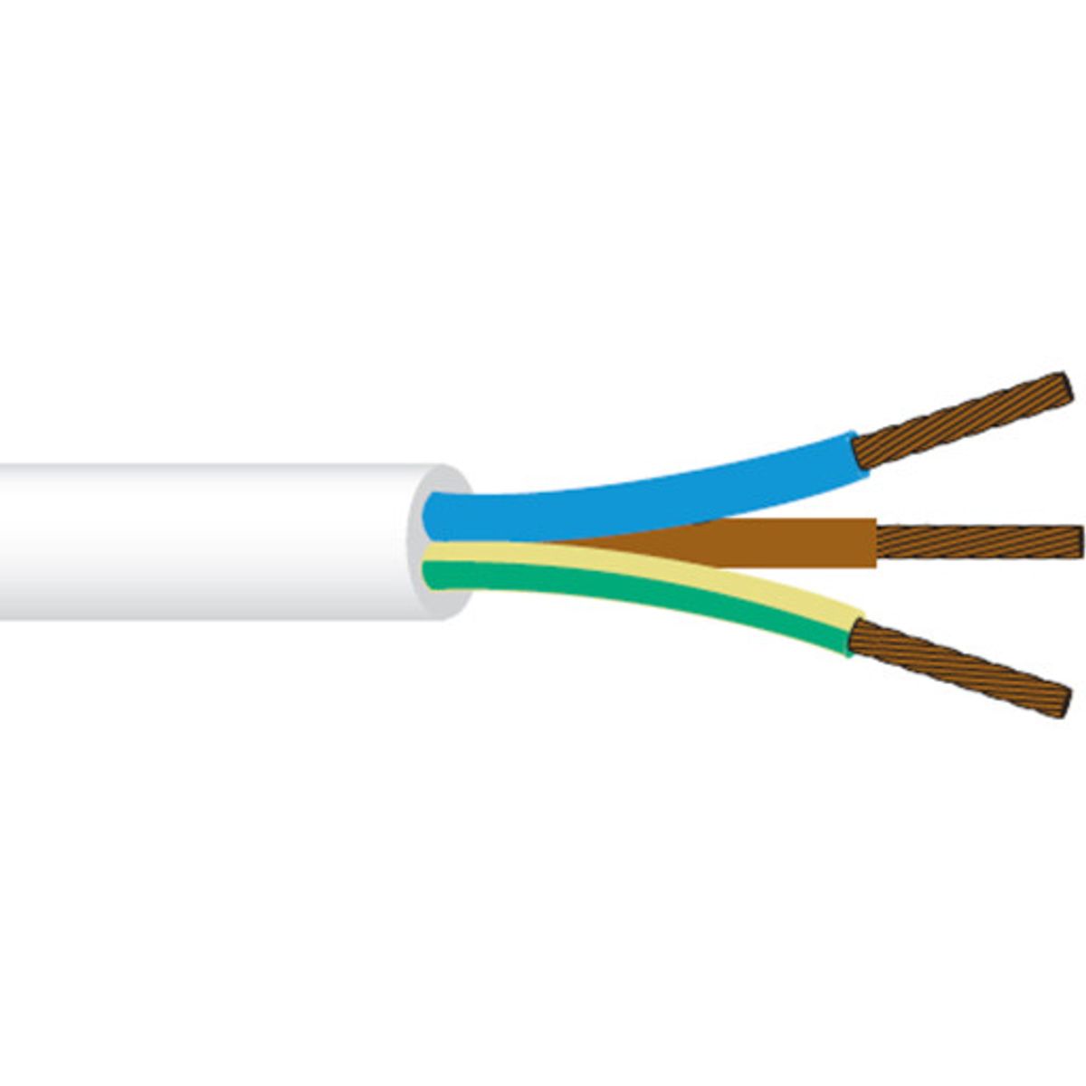 50 meter Ledning PKAJ 3G1,5 Lgrå R50