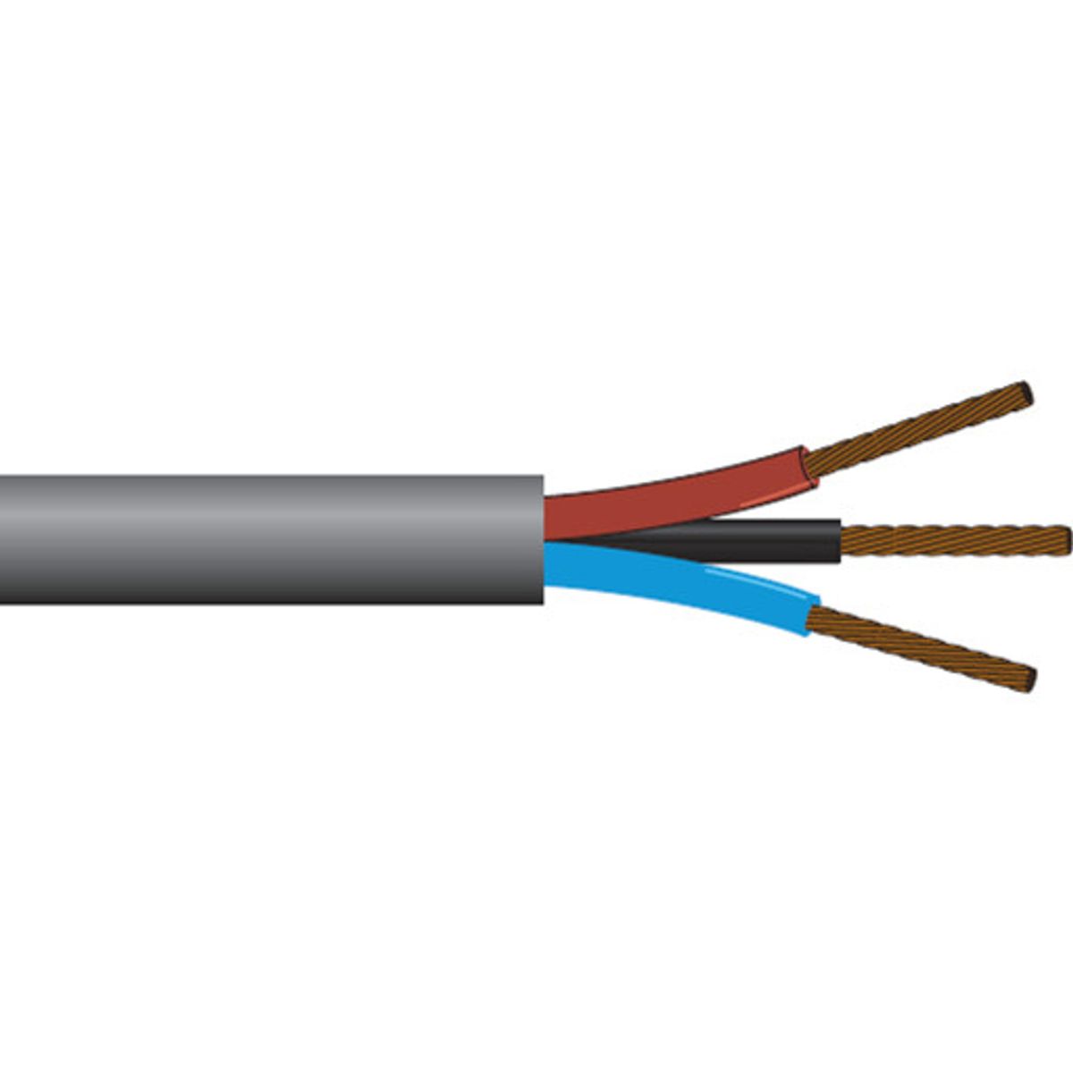 50 meter Ledning PKAAU 2x0,75 sort R50