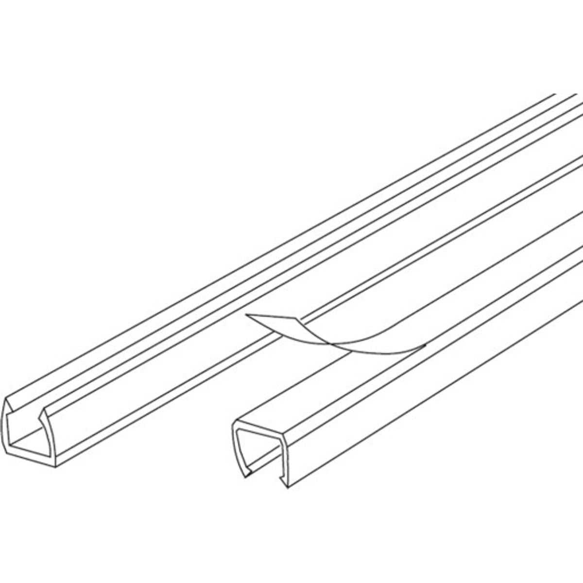 2 meter Minikanal LC 45 4x5,5 mm hvid