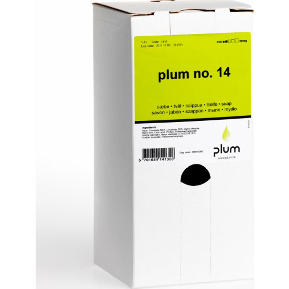 Plum 14 cremesæbe til dispenser, 1,4 liter