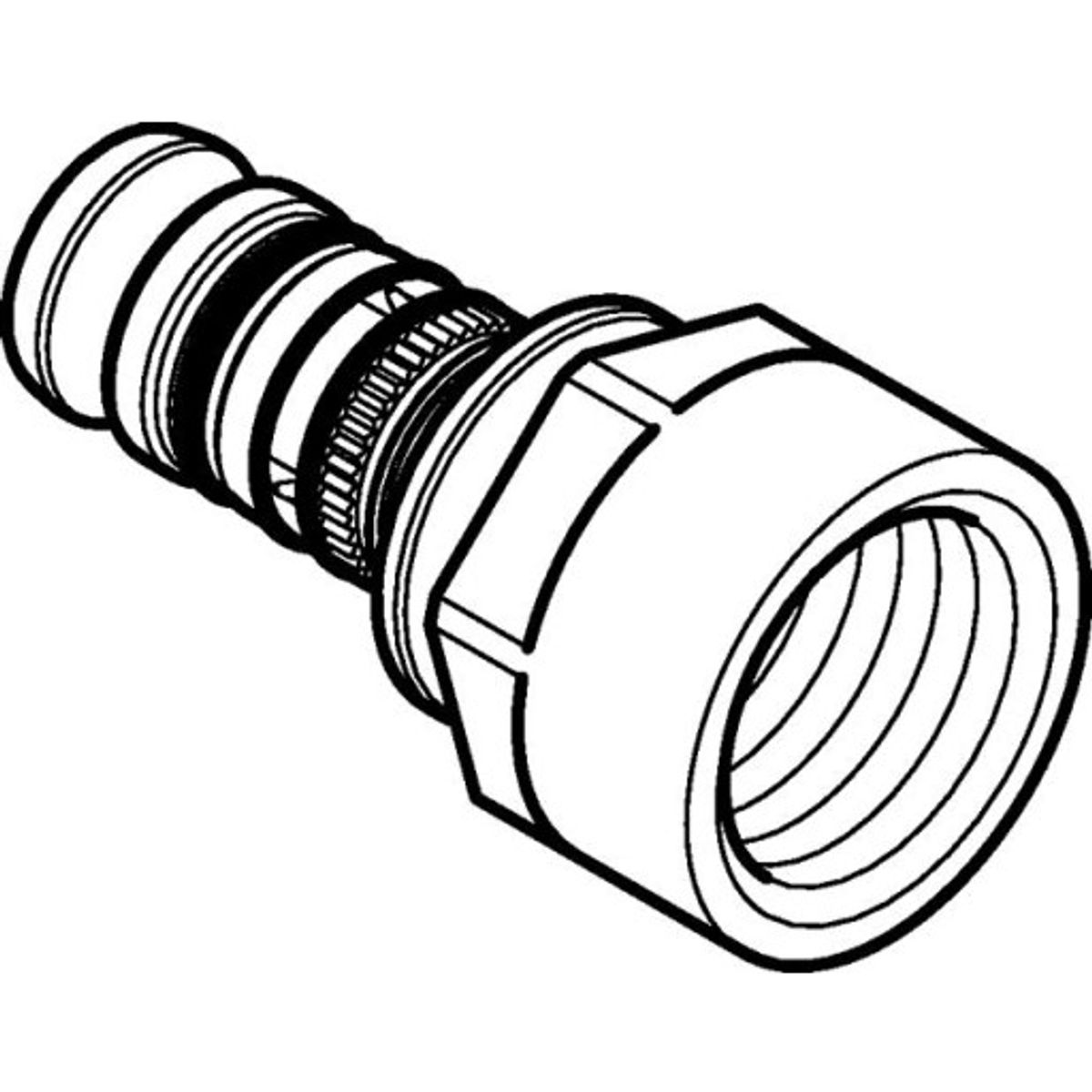 50 mm x 2" Overgang med muffe Mepla