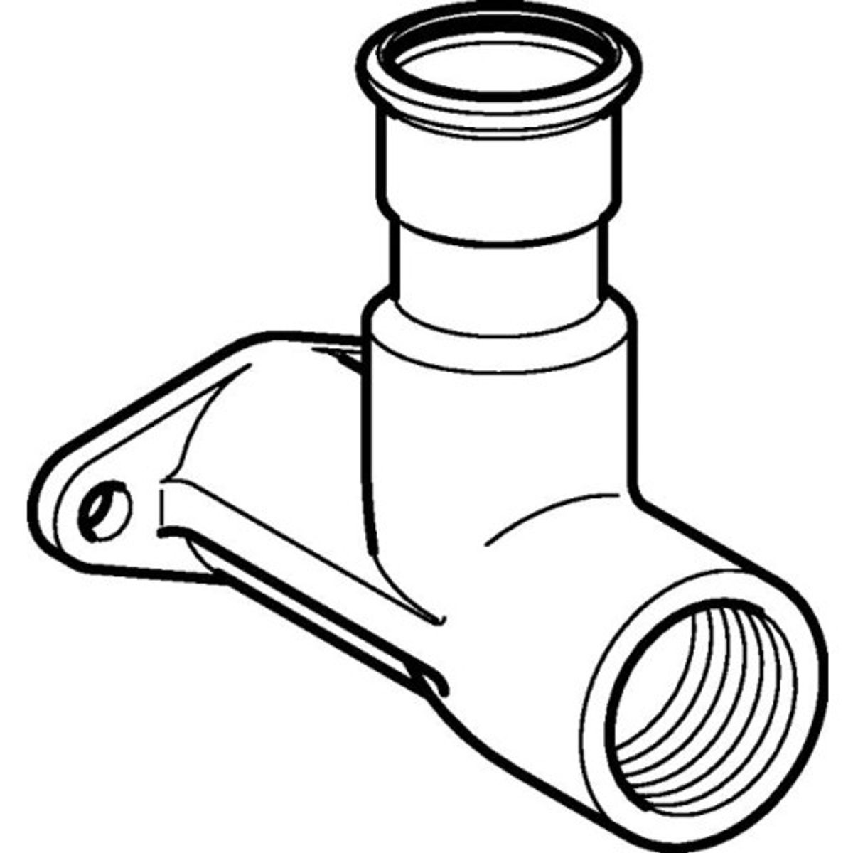 10 stk 18mm x 1/2" Dækvinkel RF muf/muf Mapress RF