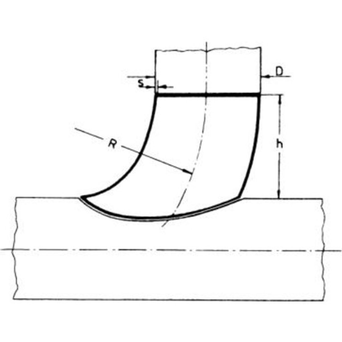 42,4 x 2,6 mm Bøjning for indsvejsning