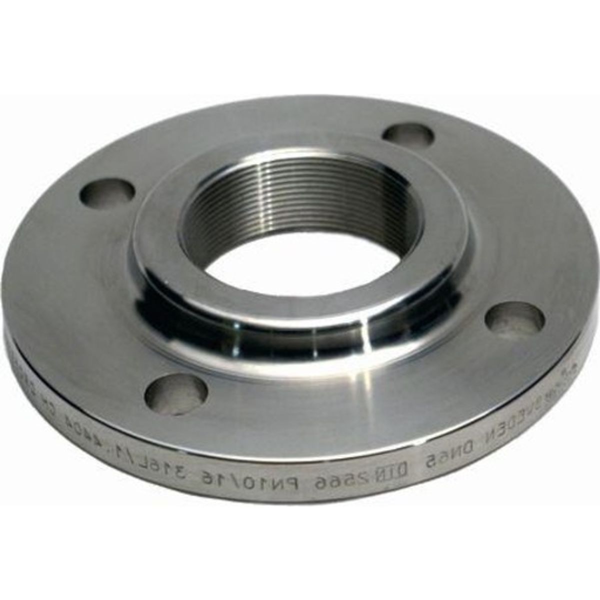 1.1/4" Gevindflange AISI 316L DIN 2566 EN1092-1 PN10-40