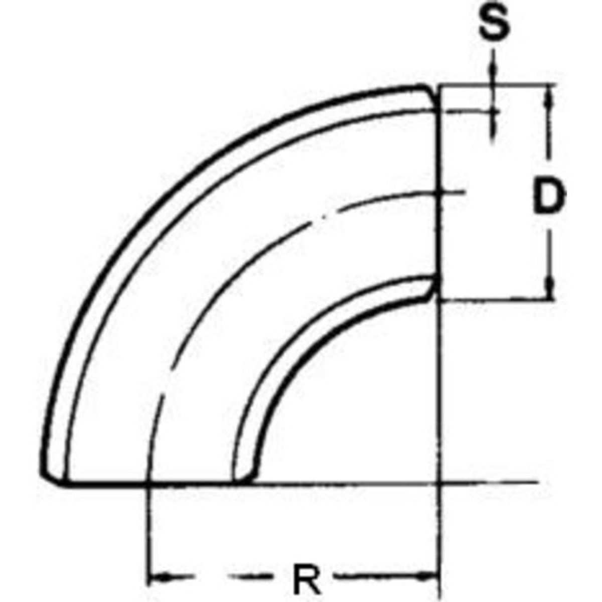 3" Svejsebøjning 90° SCH STD./40