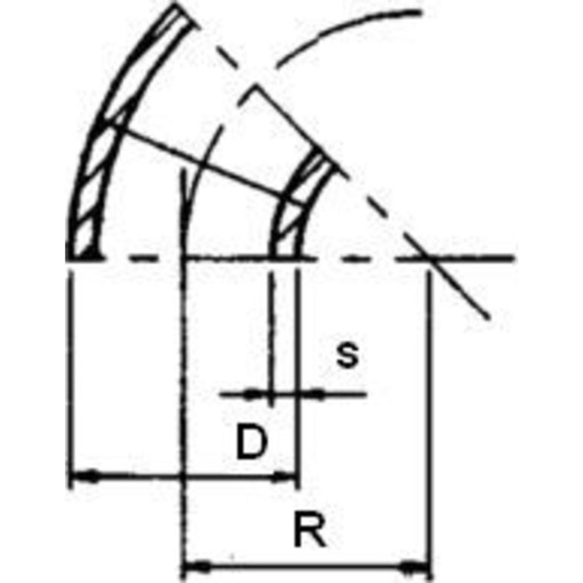 8" Svejsebøjning 45° SCH STD./40