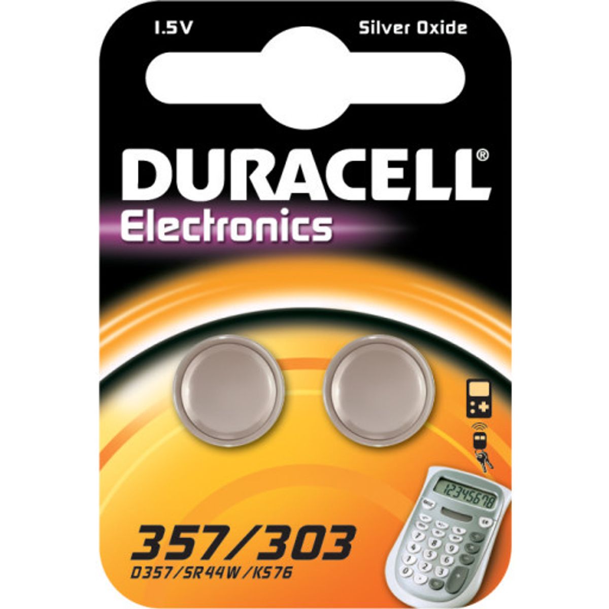 Duracell batteri, Electronics 357/303, 2 stk.