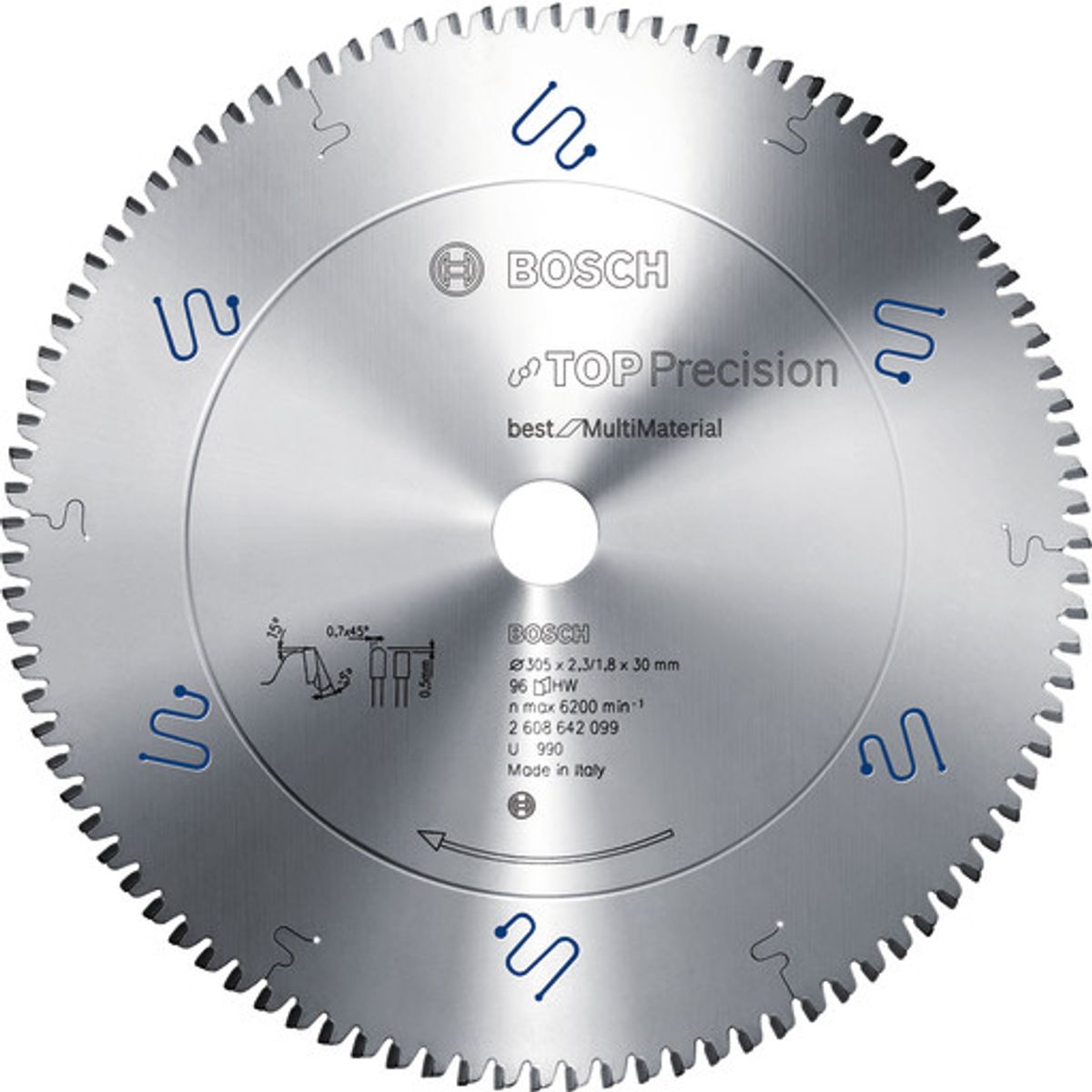 Rundsavklinge, Top Precision Multi Material, Ø165/20 mm, 48 td.