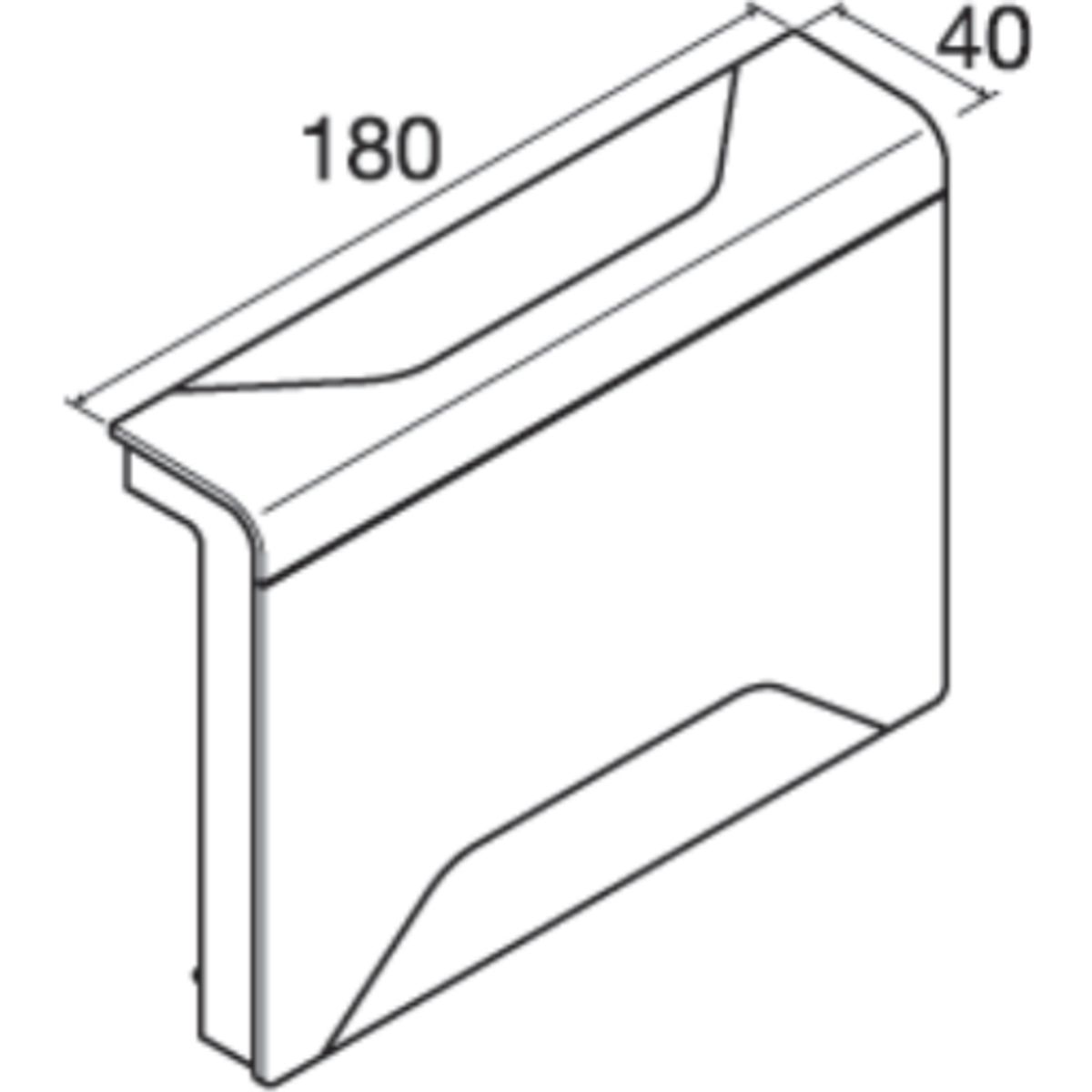 Afgrening 115 mm Høj SL 201158 Sort Ral9011