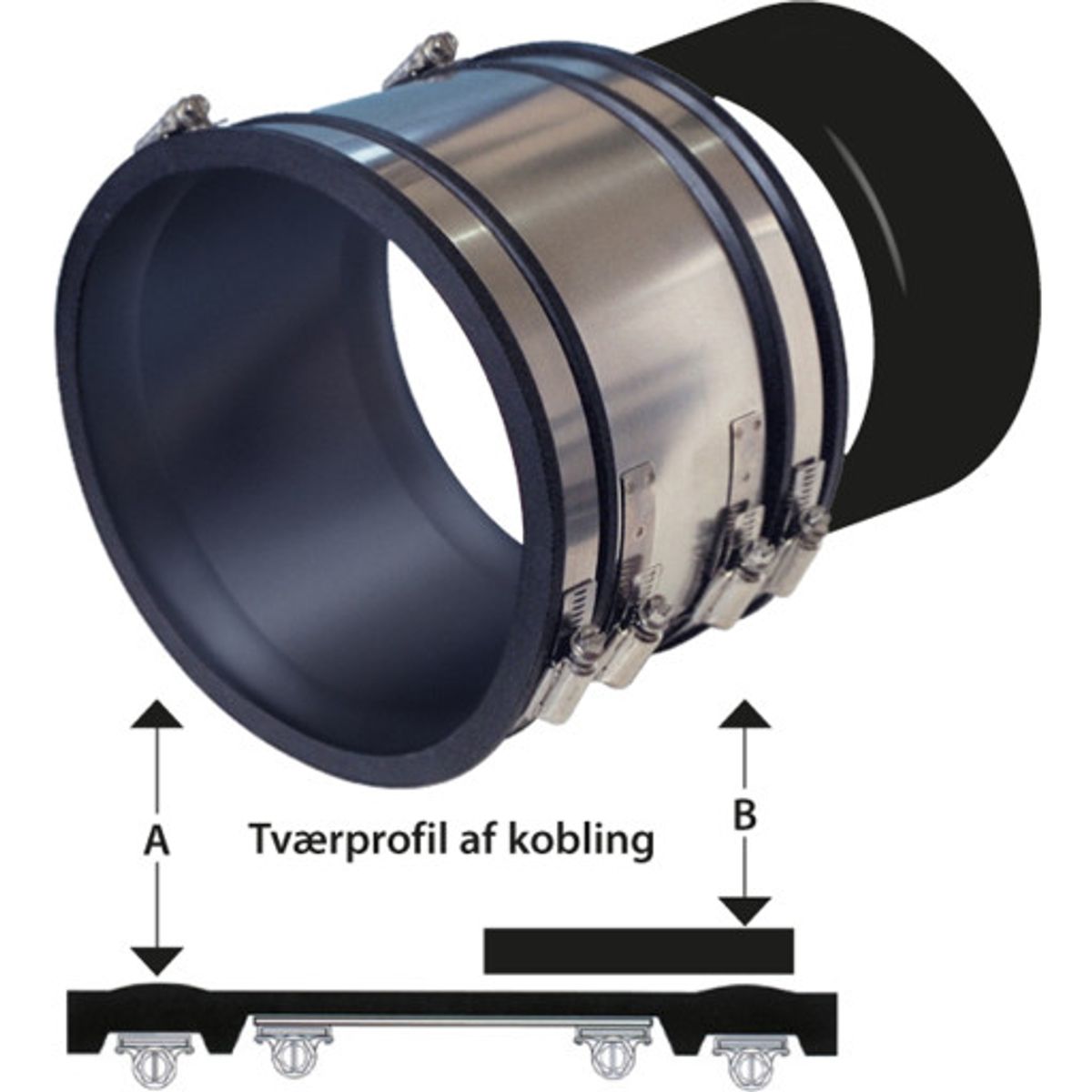 HOFOR S225 kobling 250 mm til strømpe 23 cm, i jord