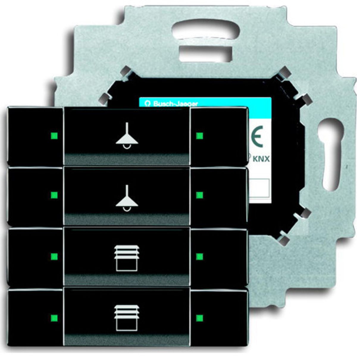 KNX Betjeningselement 4-tryk antracit grå