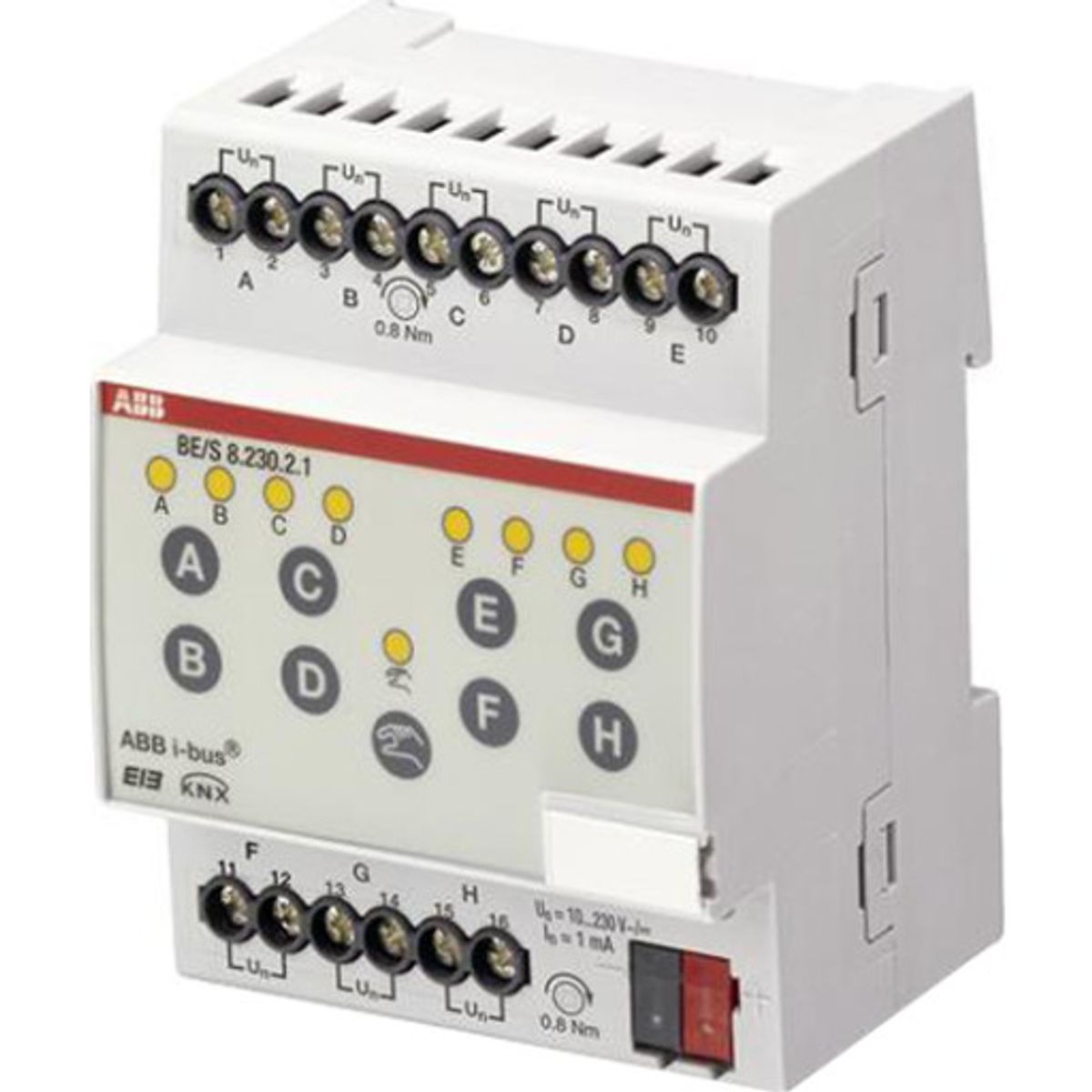 KNX Binære Indgangsmoduler, 8-Kanal, 10...230V mdrc