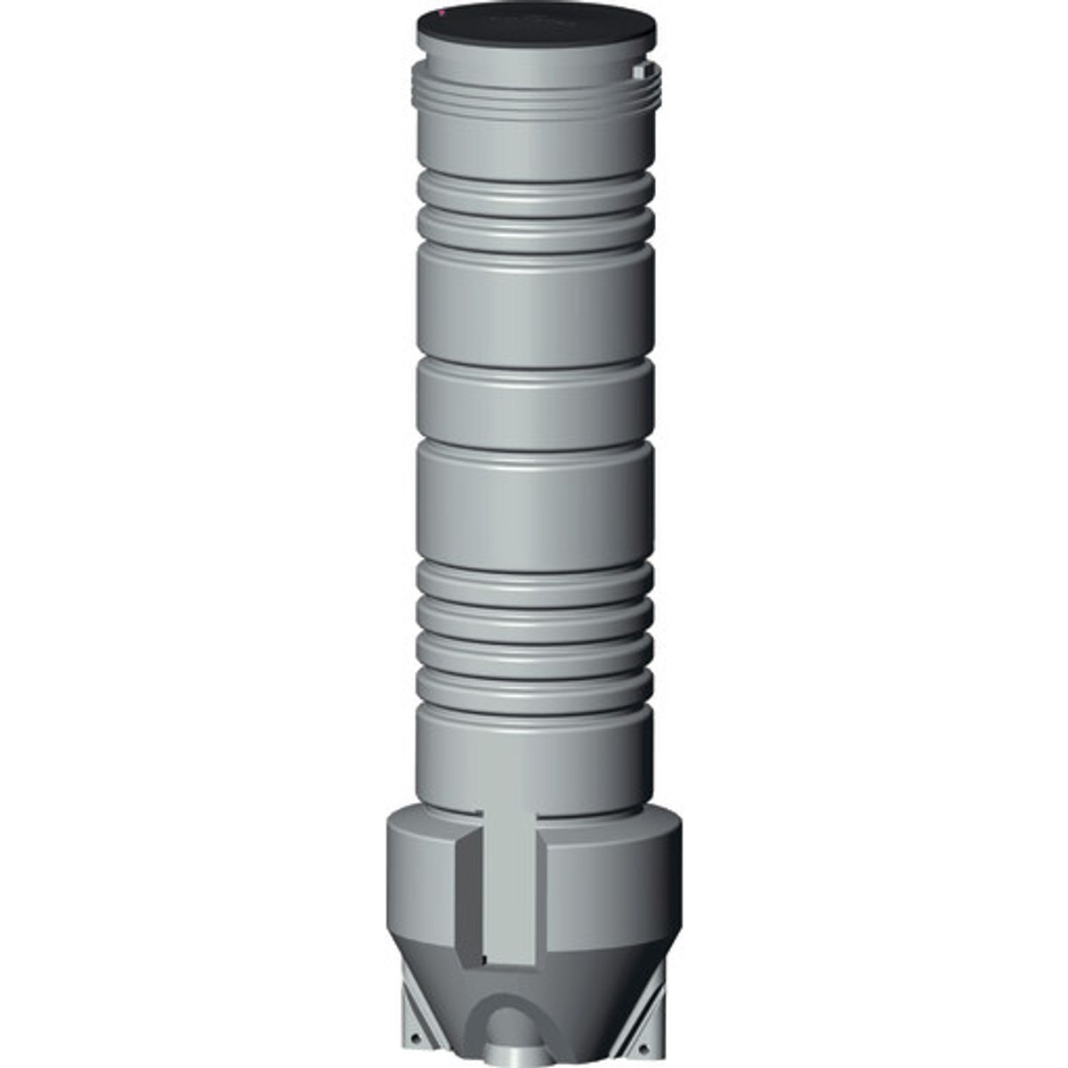 Grundfos Domestic 600 x 3000 x 50 mm PE-pumpebrønd t/sort m/SEG